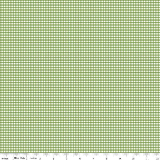 Micro Gingham Green by Riley Blake Designs - C455-GREEN