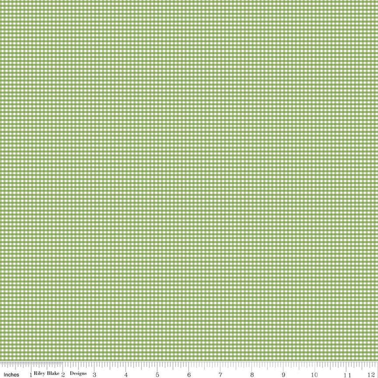 Micro Gingham Green by Riley Blake Designs - C455-GREEN