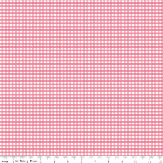 1/8" Gingham Sugar Pink by Riley Blake Designs - C440-SUGARPINK