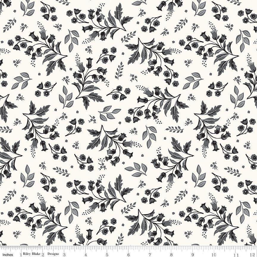 Midnight Meadow Stems Cream by My Mind's Eye for Riley Blake Designs - C15321-CREAM