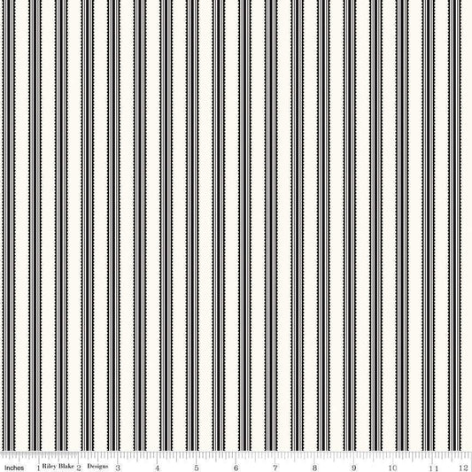 Midnight Meadow Stripes Cream for Riley Blake Designs - C15323-CREAM