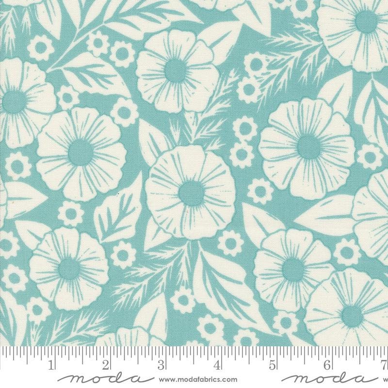 Field of Flowers Flower Paper Florals Robbins Egg by Katharine Watson for Moda Fabrics - 3311 14