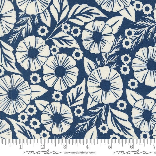 Field of Flowers Flower Paper Florals Indigo by Katharine Watson for Moda Fabrics - 3311 18