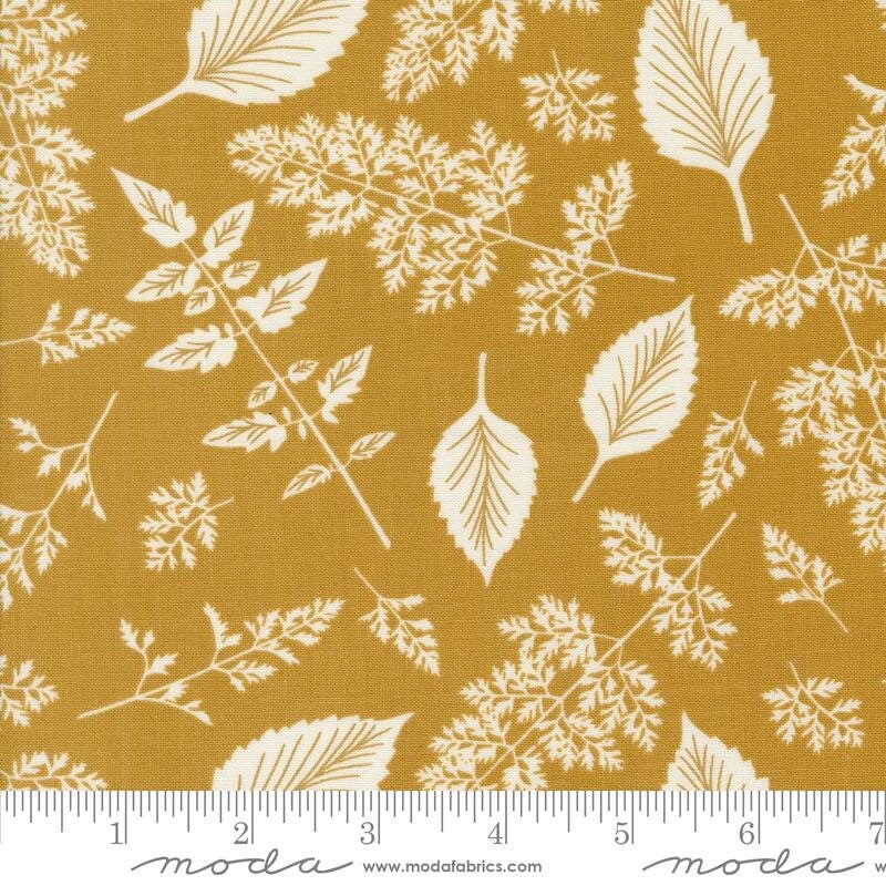 Field of Flowers Leaf Pattern Blenders Goldenrod by Katharine Watson for Moda Fabrics - 3315 13