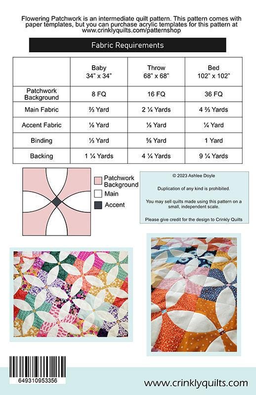 Flower Patchwork Quilt Kit with Laguna Sunrise fabric by Sherri and Chelsi for Moda Fabrics - quilt kit and pattern