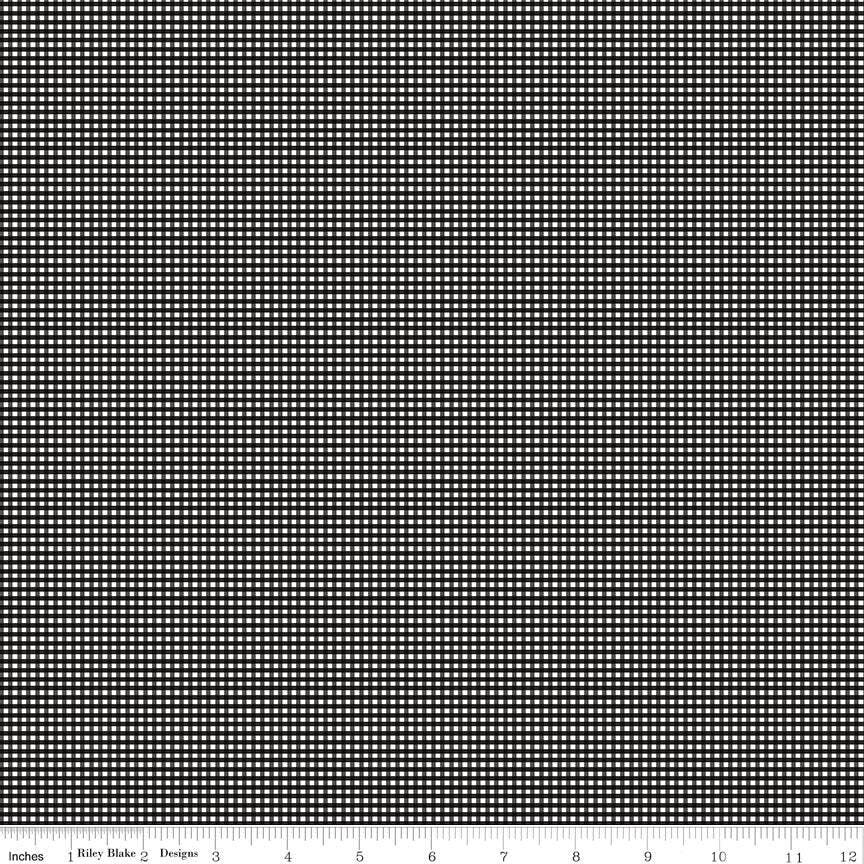 Micro Gingham Black by Riley Blake Designs - C455-BLACK