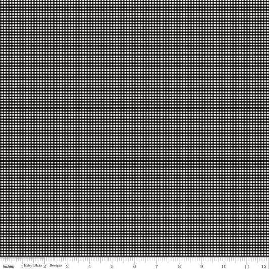 Micro Gingham Black by Riley Blake Designs - C455-BLACK