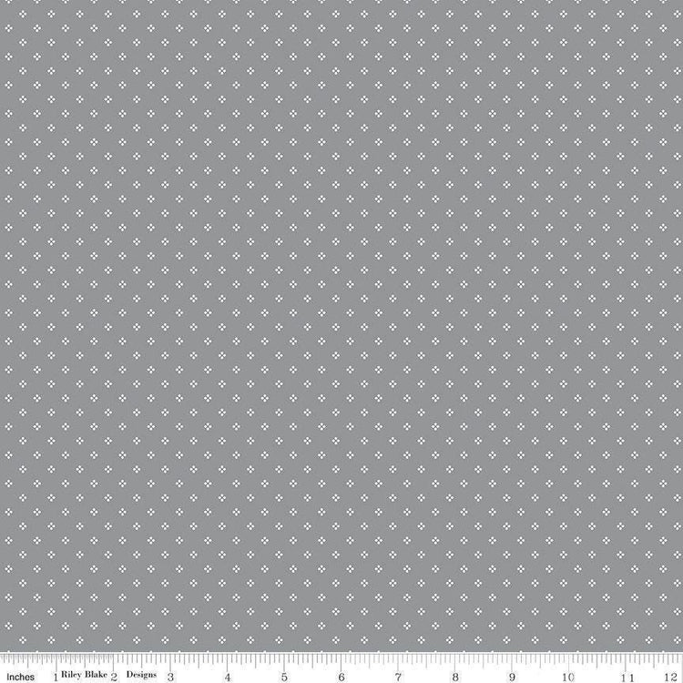 Midnight Meadow Calico Gray by My Mind's Eye for Riley Blake Designs - C15325-GRAY