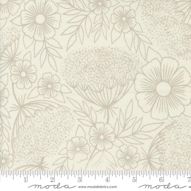 Field of Flowers Queen Anne's Lace Florals Porcelain by Katharine Watson for Moda Fabrics - 3314 11