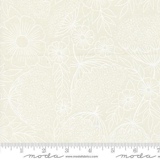 Field of Flowers Queen Anne's Lace Florals Porcelain White by Katharine Watson for Moda Fabrics - 3314 21