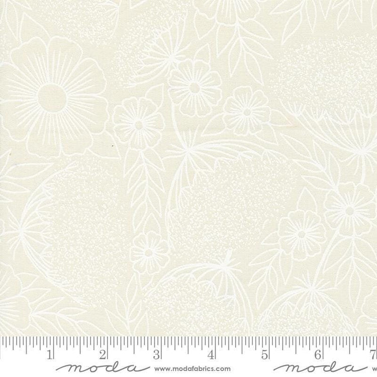 Field of Flowers Queen Anne's Lace Florals Porcelain White by Katharine Watson for Moda Fabrics - 3314 21