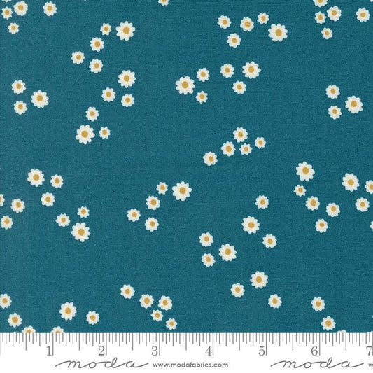 Field of Flowers Camomile Small Florals Peacock by Katharine Watson for Moda Fabrics - 3316 16