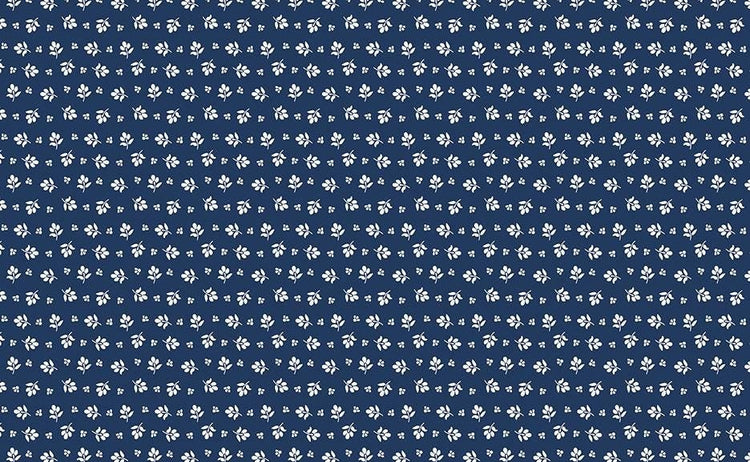 Classic Keepsakes In Blue Little Flower Buds Navy Blue by Kanvas Studio for Benartex Fabrics - 14654-55