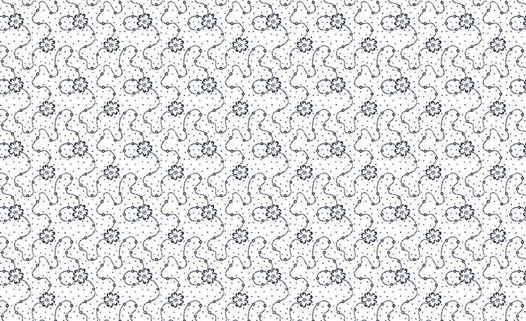 Classic Keepsakes In Blue Calico Floral White/Navy by Kanvas Studio for Benartex Fabrics - 14655-50