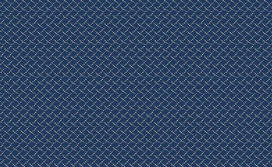 Classic Keepsakes In Blue Criss Cross Dots Navy Blue by Kanvas Studio for Benartex Fabrics - 14658-55