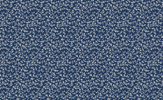 Classic Keepsakes In Blue Vineyard Floral Navy Blue by Kanvas Studio for Benartex Fabrics - 14659-55