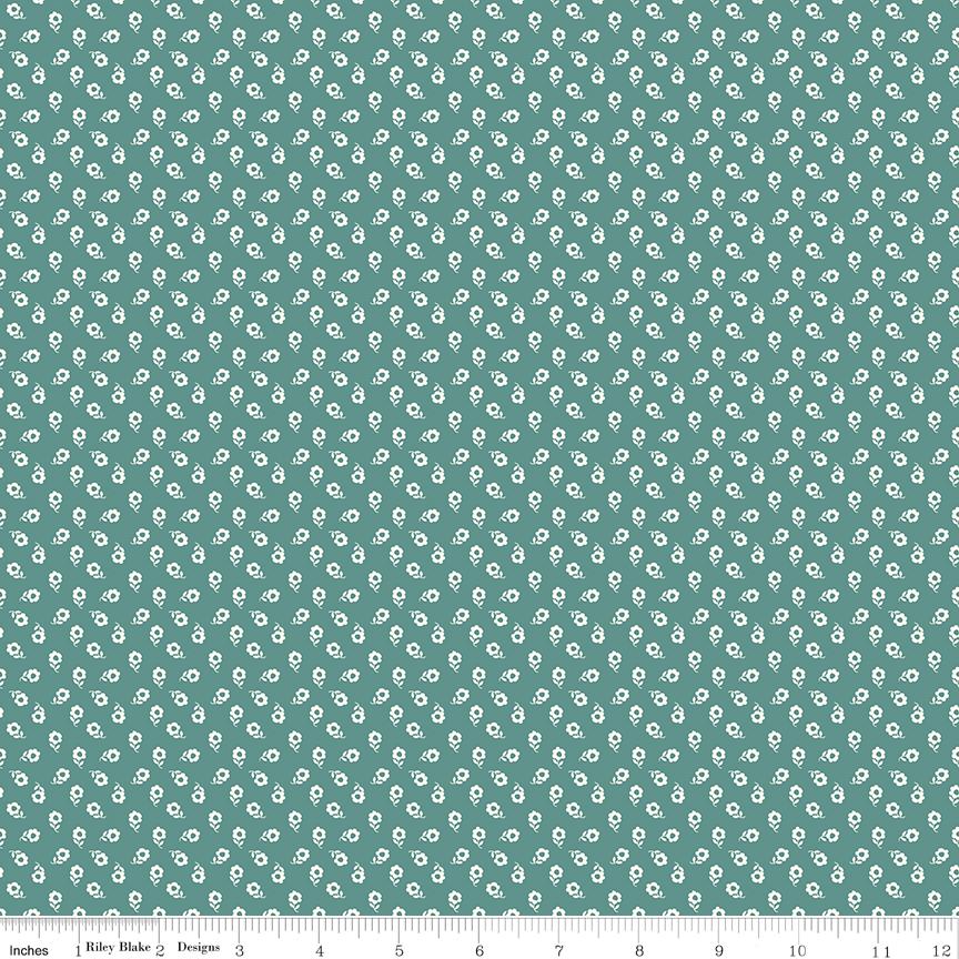 New Beginnings Posies Teal by Sandy Gervais for Riley Blake Designs - C15755-TEAL