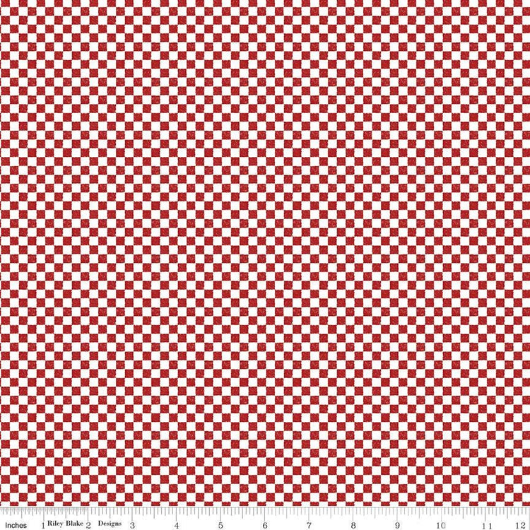 Check Please! 1/4" Check Barn Red by The RBD Designers for Riley Blake Designs - C820-BARNRED