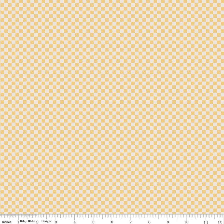 Check Please! 1/4" Check on Ivory Honey by The RBD Designers for Riley Blake Designs - C825-HONEY