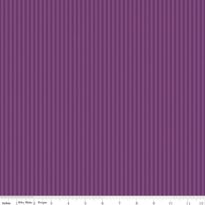 1/8" Tonal Stripe Eggplant by The RBD Designers for Riley Blake Designs - C500-EGGPLANT