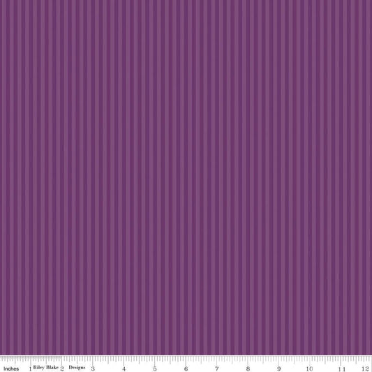 1/8" Tonal Stripe Eggplant by The RBD Designers for Riley Blake Designs - C500-EGGPLANT