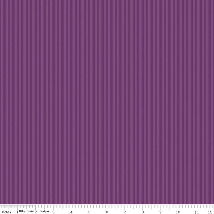 1/8" Tonal Stripe Eggplant by The RBD Designers for Riley Blake Designs - C500-EGGPLANT