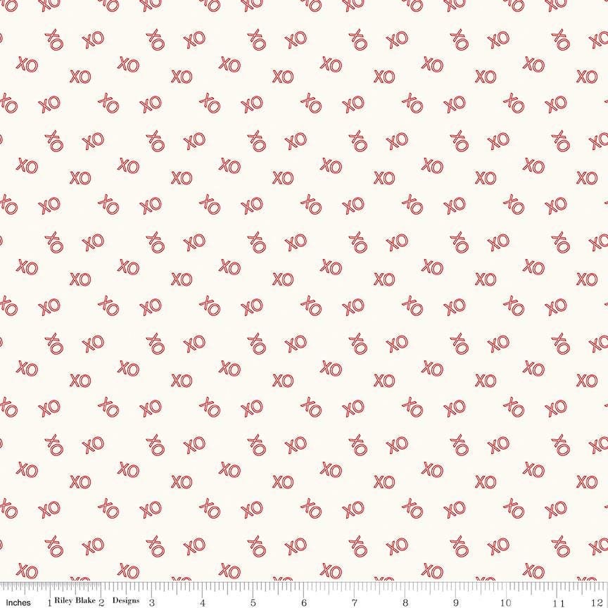 Sweetheart XO Cream by My Mind's Eye for Riley Blake Designs - C15504-CREAM