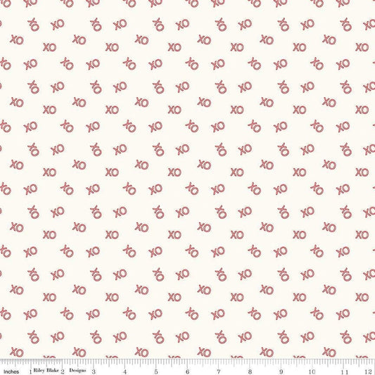 Sweetheart XO Cream by My Mind's Eye for Riley Blake Designs - C15504-CREAM