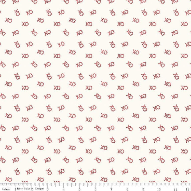 Sweetheart XO Cream by My Mind's Eye for Riley Blake Designs - C15504-CREAM