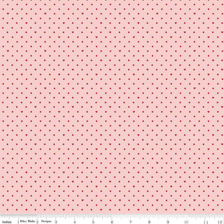 Sweetheart Dots Pink by My Mind's Eye for Riley Blake Designs - C15506-PINK