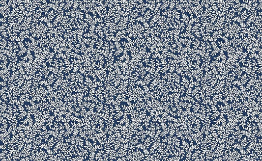 Classic Keepsakes In Blue Mini Ferns Navy by Kanvas Studio for Benartex Fabrics - 14649-55