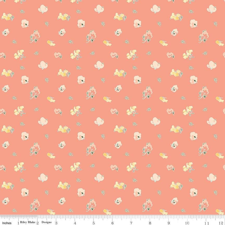 New Beginnings Sweet Peas Apricot by Sandy Gervais for Riley Blake Designs - C15752-APRICOT