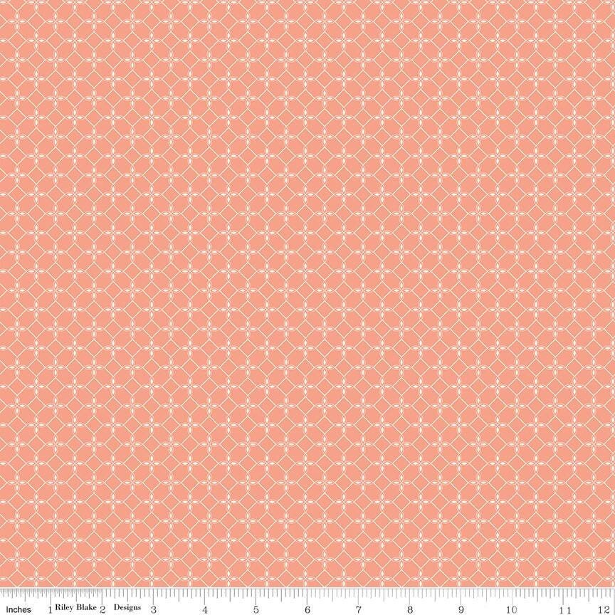 New Beginnings Tile Apricot by Sandy Gervais for Riley Blake Designs - C15753-APRICOT