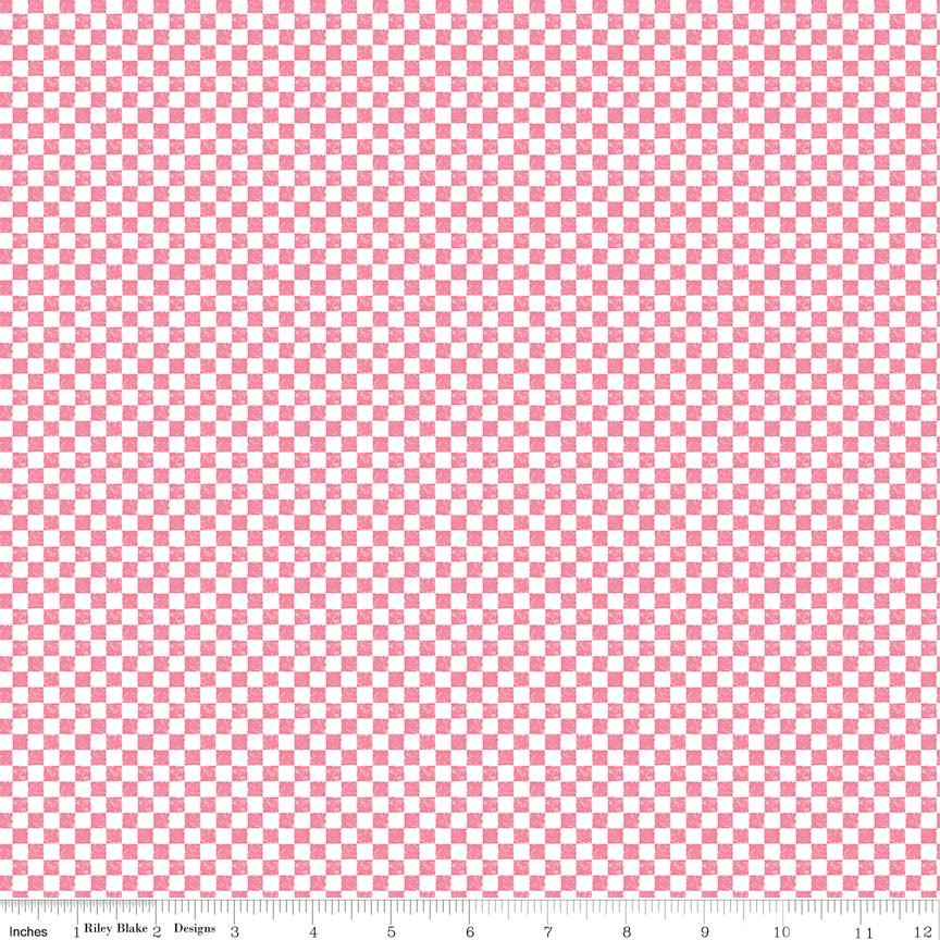 Check Please! 1/4" Check Sugar Pink by The RBD Designers for Riley Blake Designs - C820-SUGARPINK