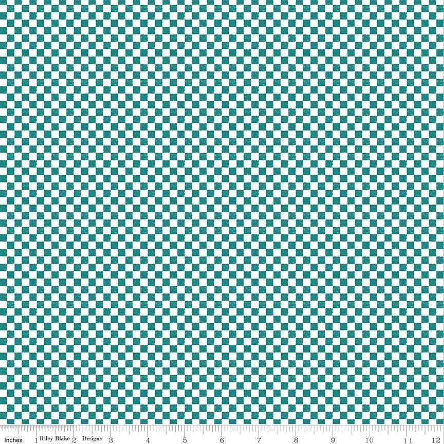 Check Please! 1/4" Check Teal by The RBD Designers for Riley Blake Designs - C820-TEAL