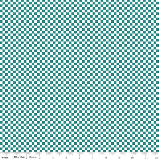 Check Please! 1/4" Check Teal by The RBD Designers for Riley Blake Designs - C820-TEAL