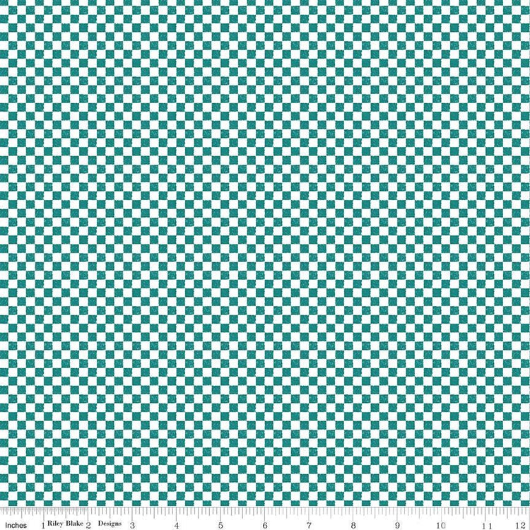 Check Please! 1/4" Check Teal by The RBD Designers for Riley Blake Designs - C820-TEAL