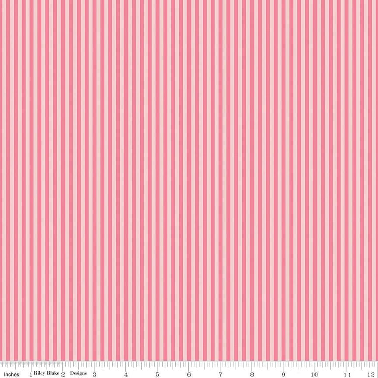 1/8" Tonal Stripe Sugar Pink by The RBD Designers for Riley Blake Designs - C500-SUGARPINK