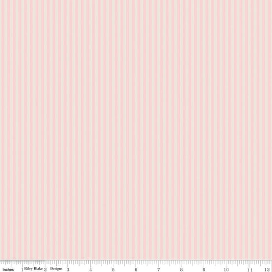 1/8" Stripe on Ivory Pink Dogwood by The RBD Designers for Riley Blake Designs - C505-DOGWOOD