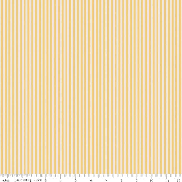 1/8" Stripe on Ivory Honey by The RBD Designers for Riley Blake Designs - C505-HONEY