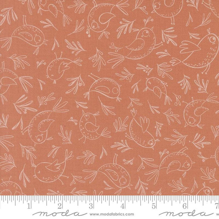 Chirp Trace A Bird Clay by Elena Amo for Moda Fabrics - 39034 14