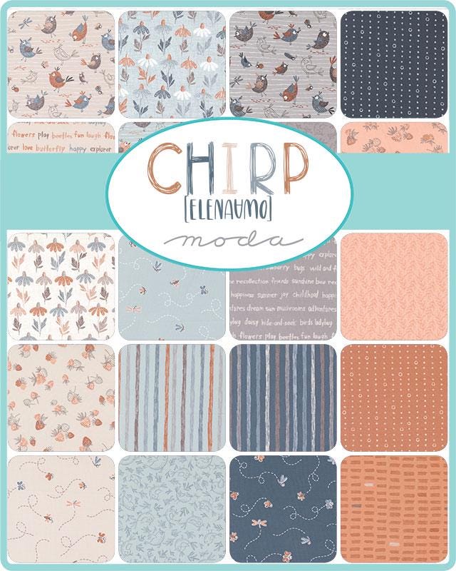 Chirp Layer Cake by Elena Amo for Moda Fabrics - 39030LC - 42 pieces