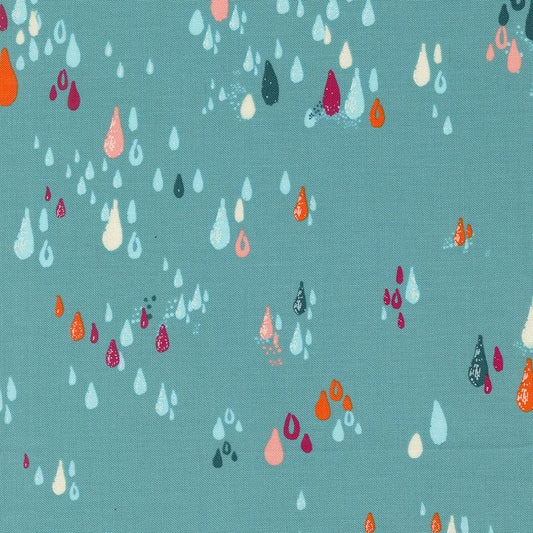 Things Above Drops Blenders Raindrops Teal by Fancy That Design House for Moda Fabrics - 45617 25