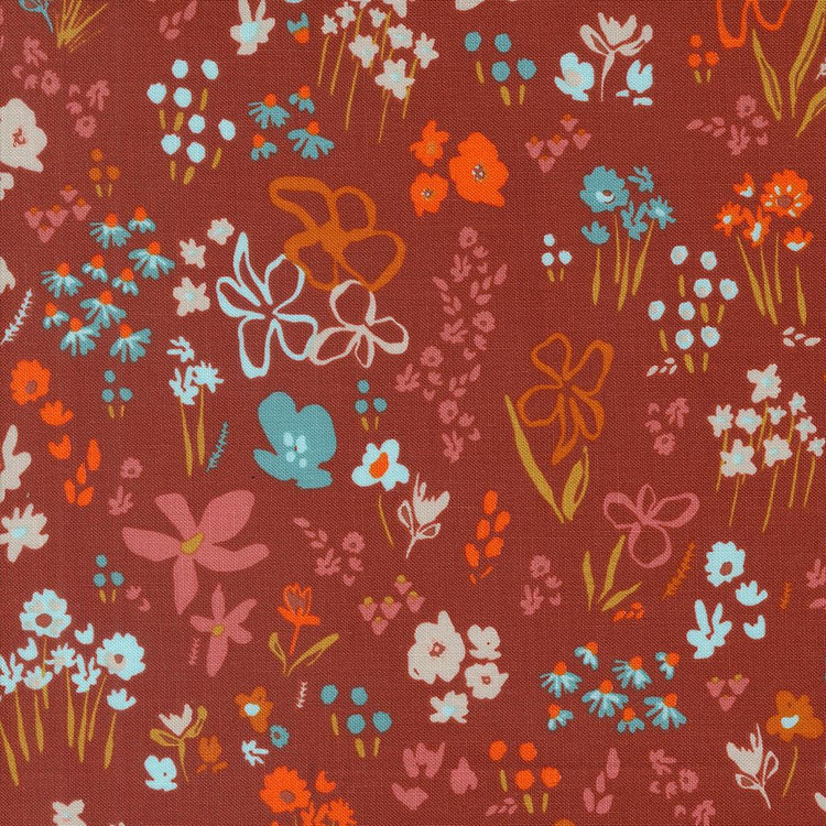 Things Above Scattered Seeds Florals Paved Brick by Fancy That Design House for Moda Fabrics - 45612 17