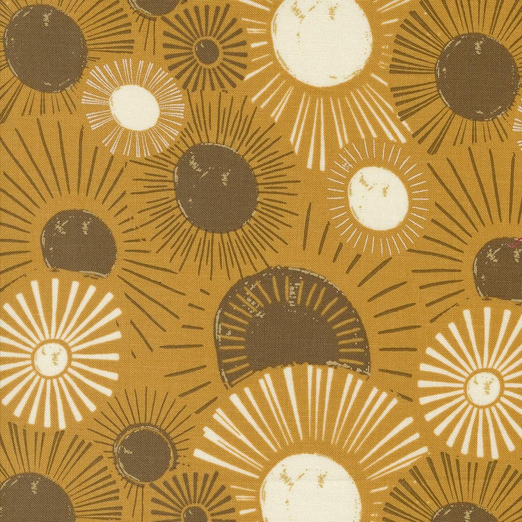 Things Above Sunrise Sunset Novelty Suns Harvest Gold by Fancy That Design House for Moda Fabrics - 45611 18