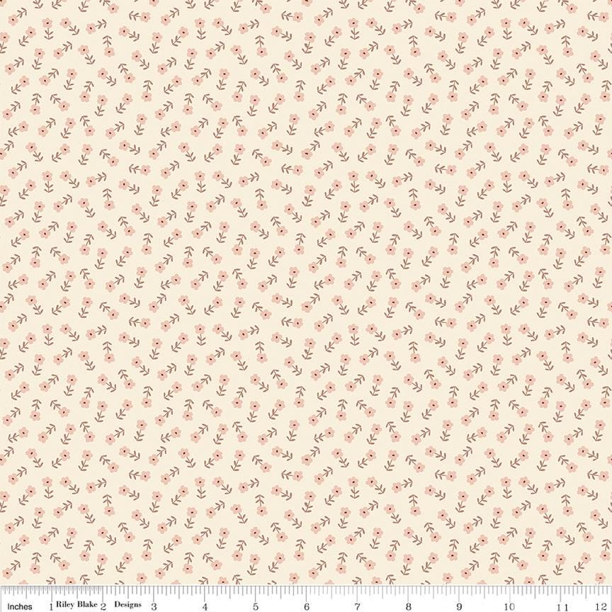 Blush 'n Butterscotch Ditsy Floral Cream by Simple Simon & Company for Riley Blake Designs - C15594-CREAM