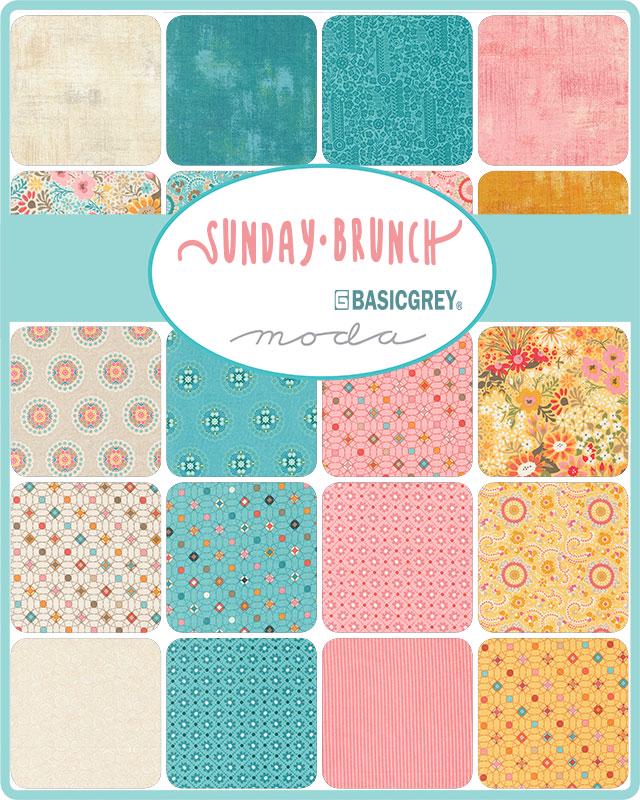 Sunday Brunch Mini Charm Pack by BasicGrey for Moda Fabrics - 30750MC 42 Assorted pieces