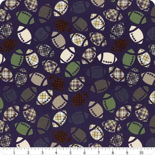 Fall Is For Football Football Season Navy by Camelot Fabrics - 49230701-02