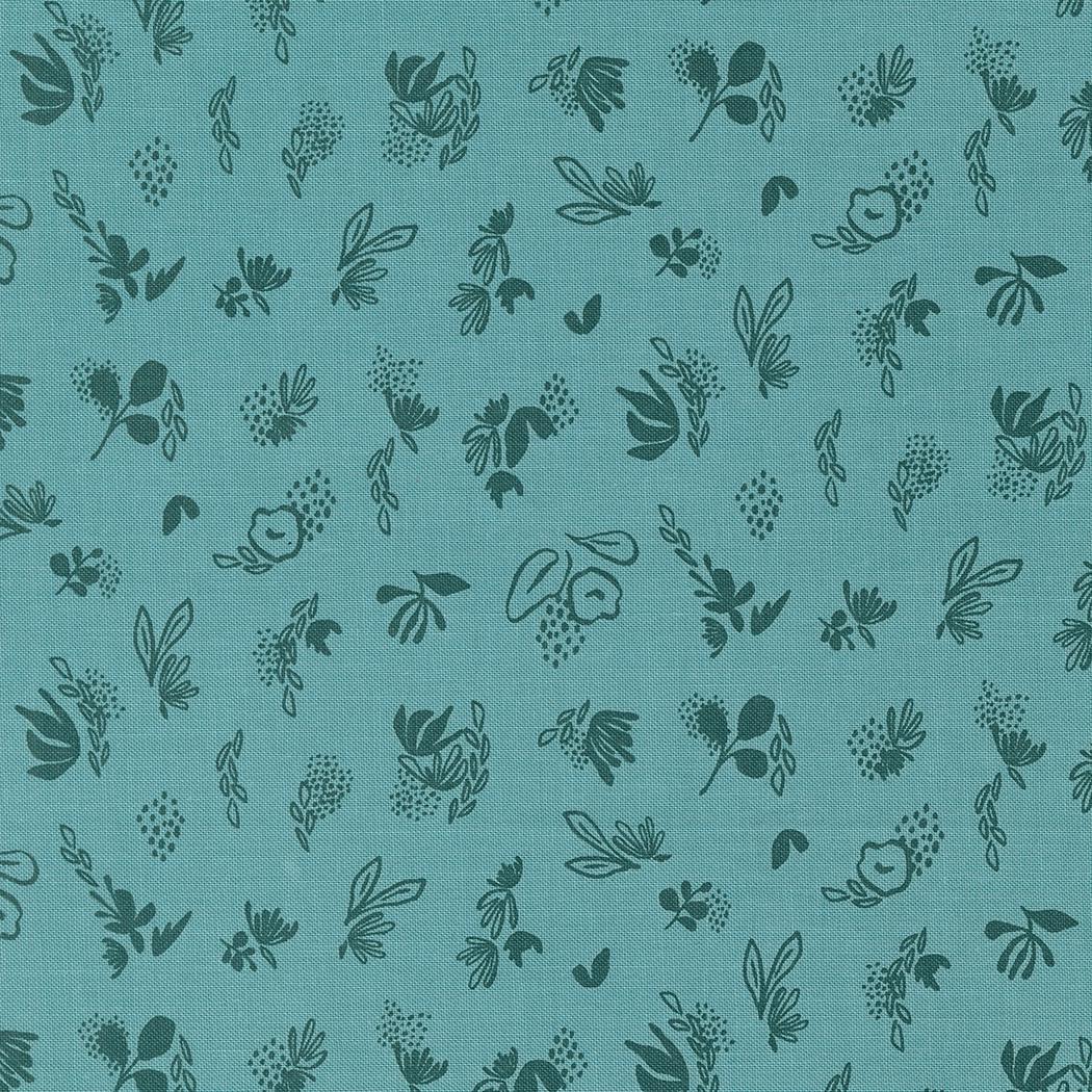 Things Above Floral Sprinkles Blenders Teal by Fancy That Design House for Moda Fabrics - 45616 25