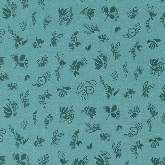 Things Above Floral Sprinkles Blenders Teal by Fancy That Design House for Moda Fabrics - 45616 25